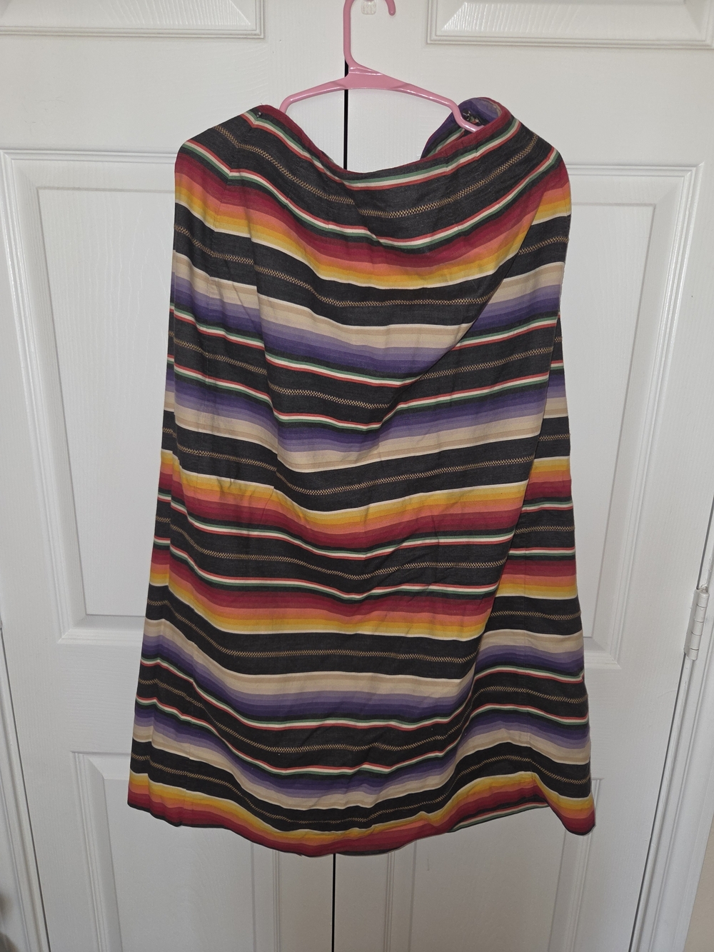 Cambridge Dry Goods Black Multistripe Hooded Skirt